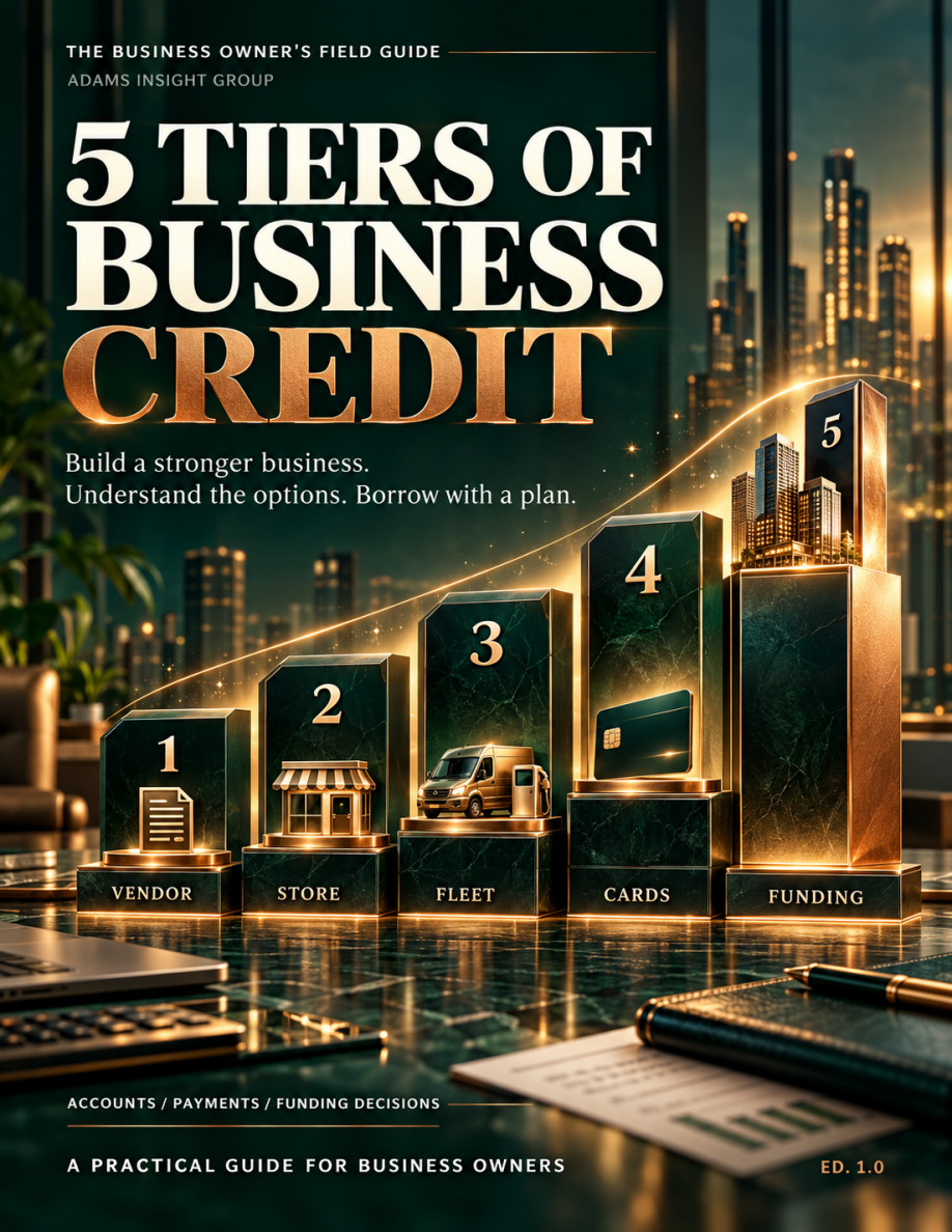 5 Tiers of Business Credit | $12 PDF | Adams Insight Group ...